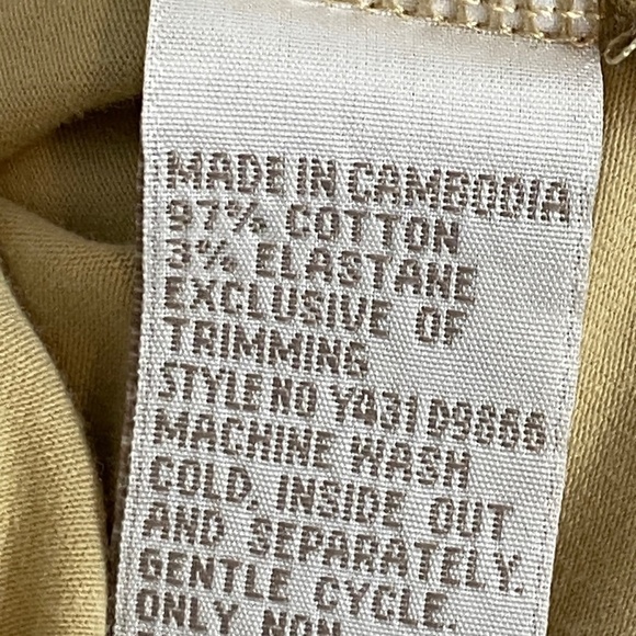 TanJay Tank Top Cotton Blend Sz Large Mustard Yellow with Beading on Collar - Picture 5 of 7